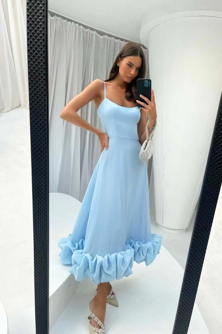 Victoria - Women's elegantes Dress for Wedding Guests with Ruffle Hem