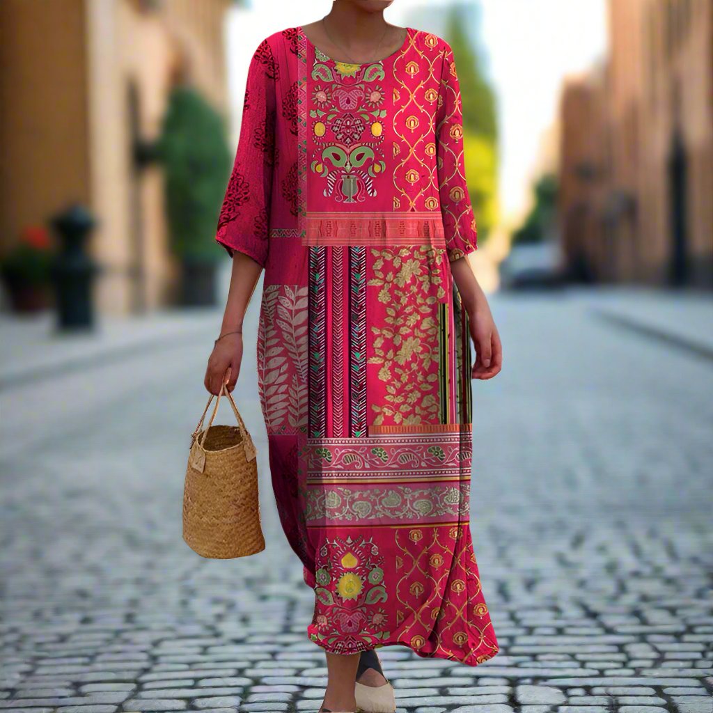 Susan - Women's Summer Ethnisches Boho Maxi Dress