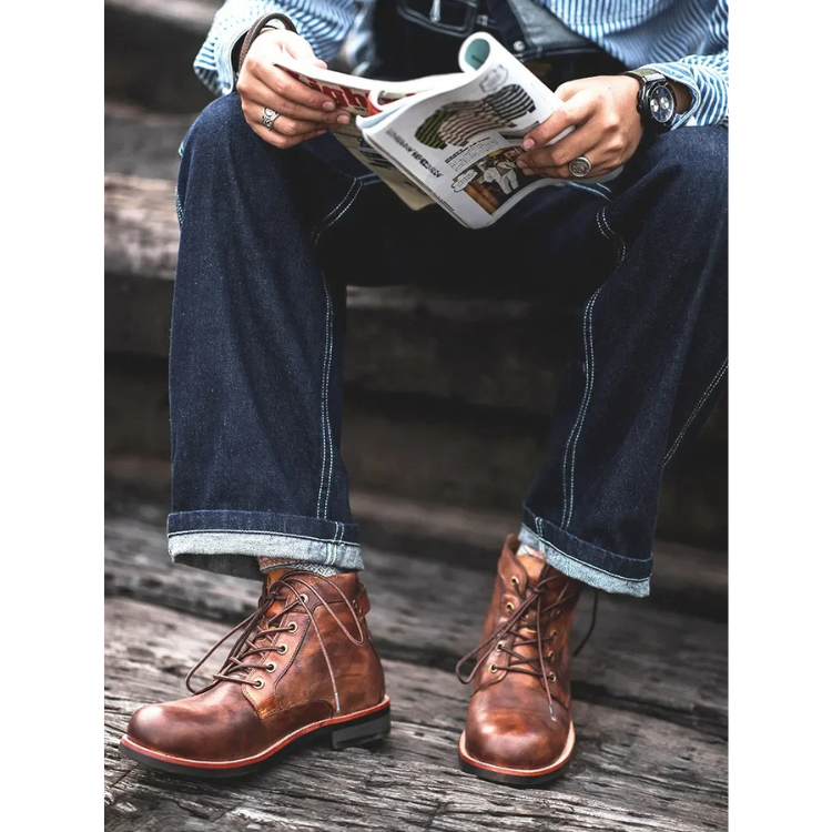 Ethan - Men's Casual Lace-Up Ankle Boots bis zum Ankle