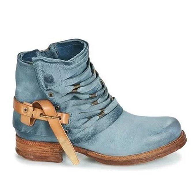 Zoe - Women's Casual Ankle Boots with seitlicher Buckle