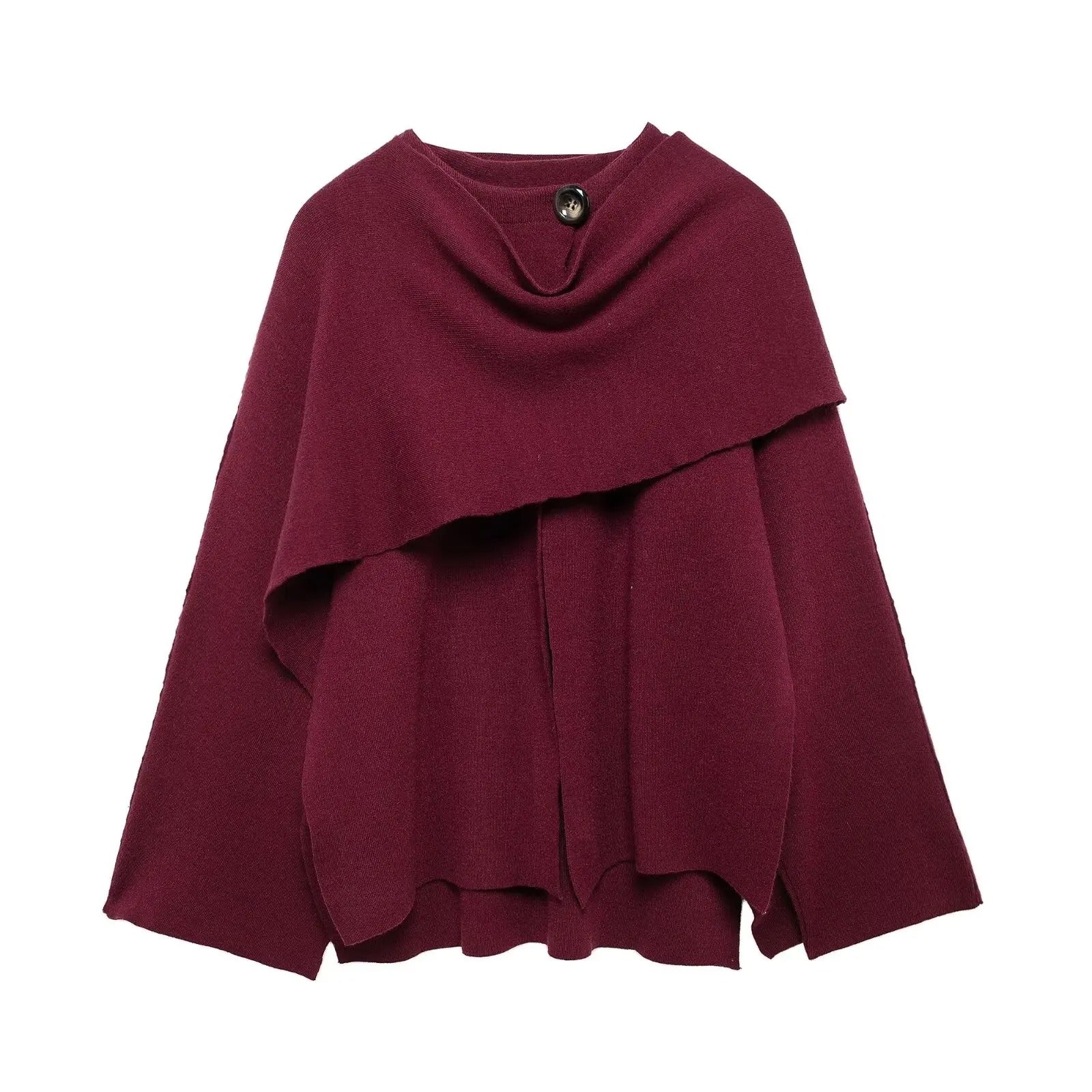 Isabella - Women's Elegant Drapierter Cape-Coat