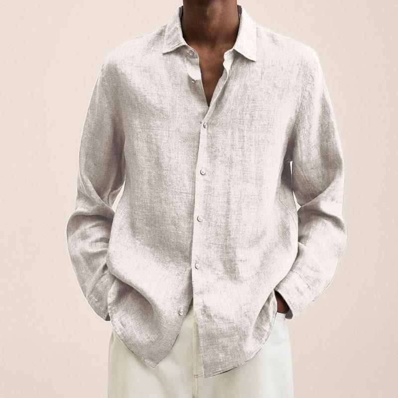 Kathleen - Men's Klassisches Long Sleeve Shirt with Button Placket