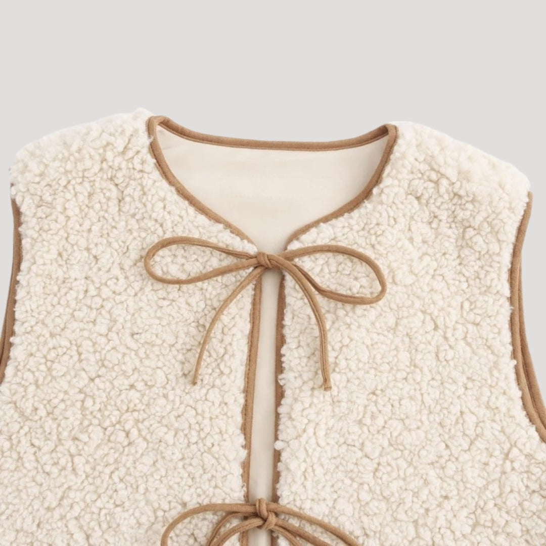 Jean - Women's Spring Vest with Tie vorne