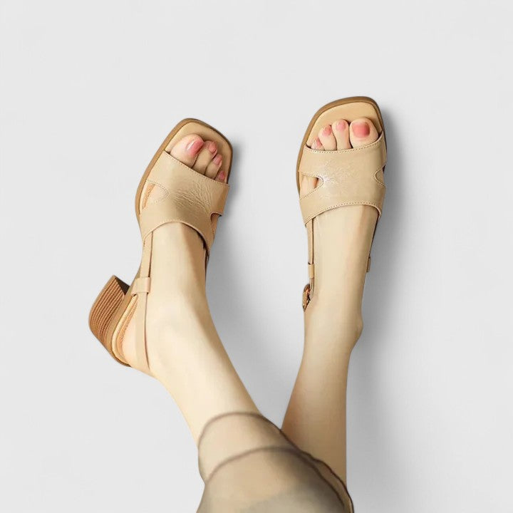 Ellie - Women's Casual Sandals with Open Lace and Strap