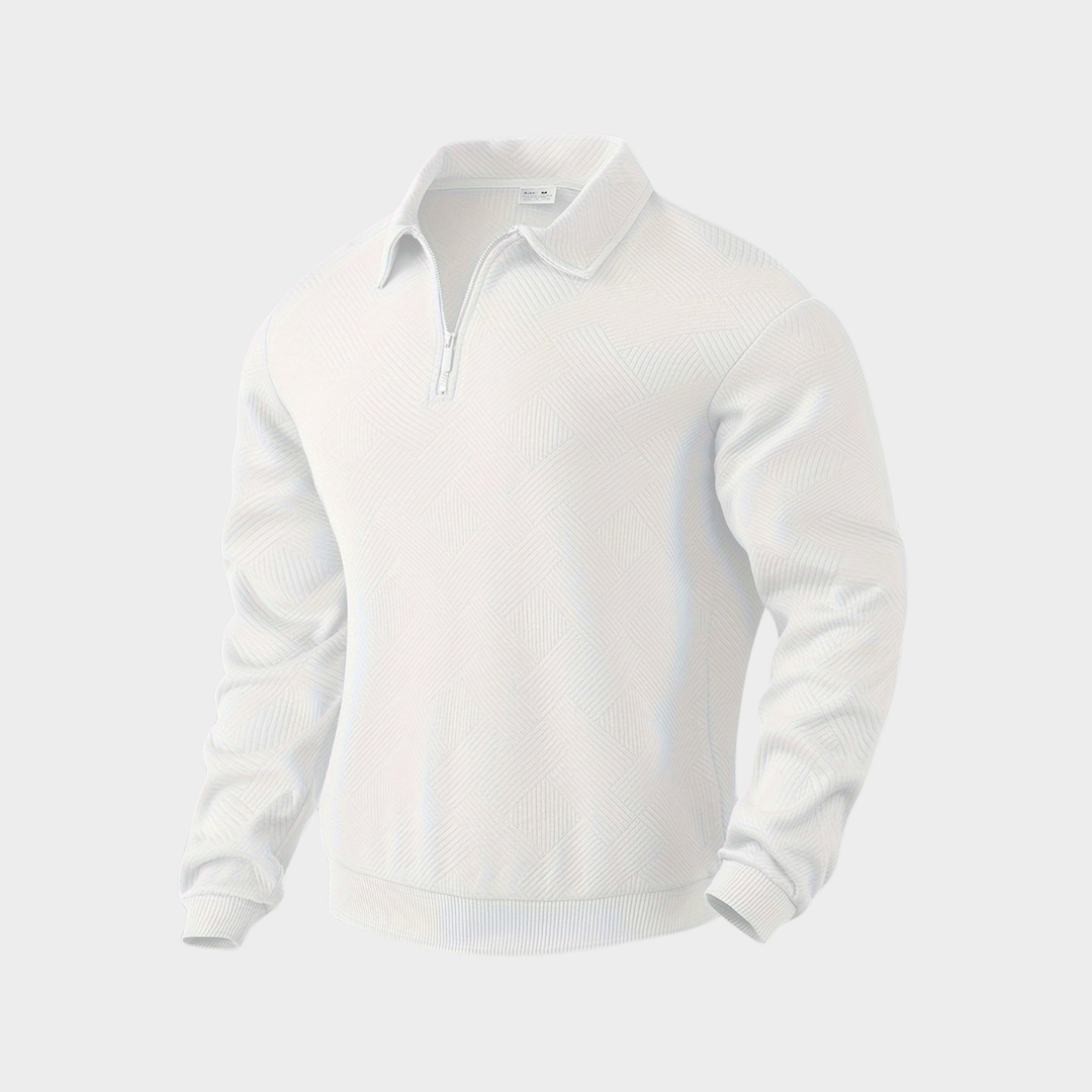 Oliver - Men's Sweater with halbem Zip Freizeitshirt