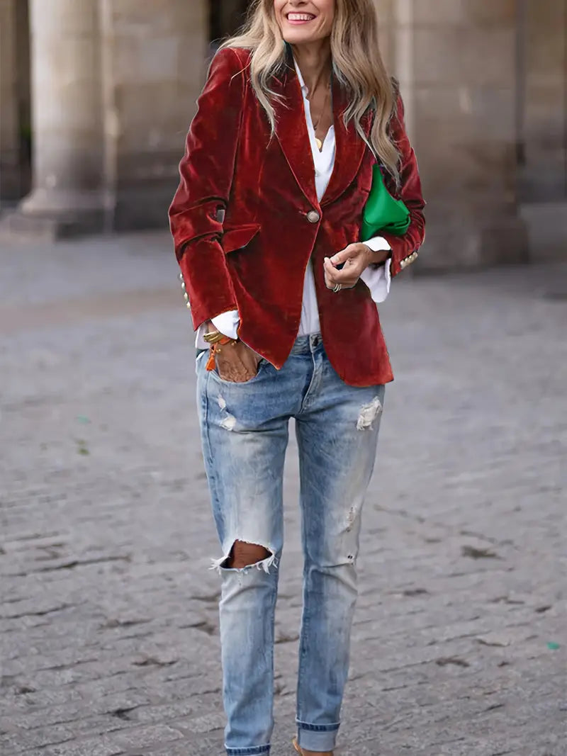 Judith - Women's Classic Blazer with a-Button-Verschluss