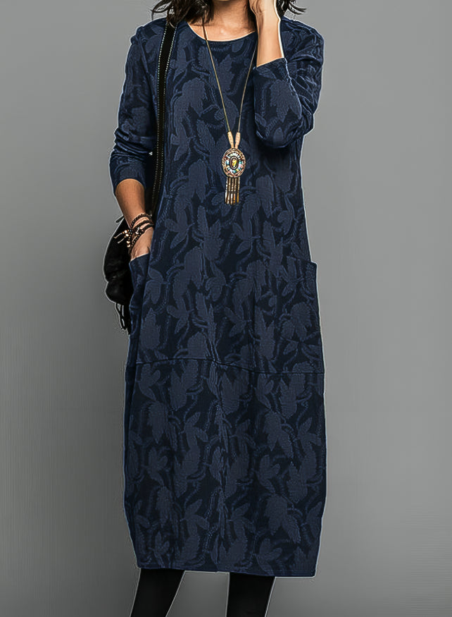 Iris - Women's Printed Midi Dress for Wedding Guests