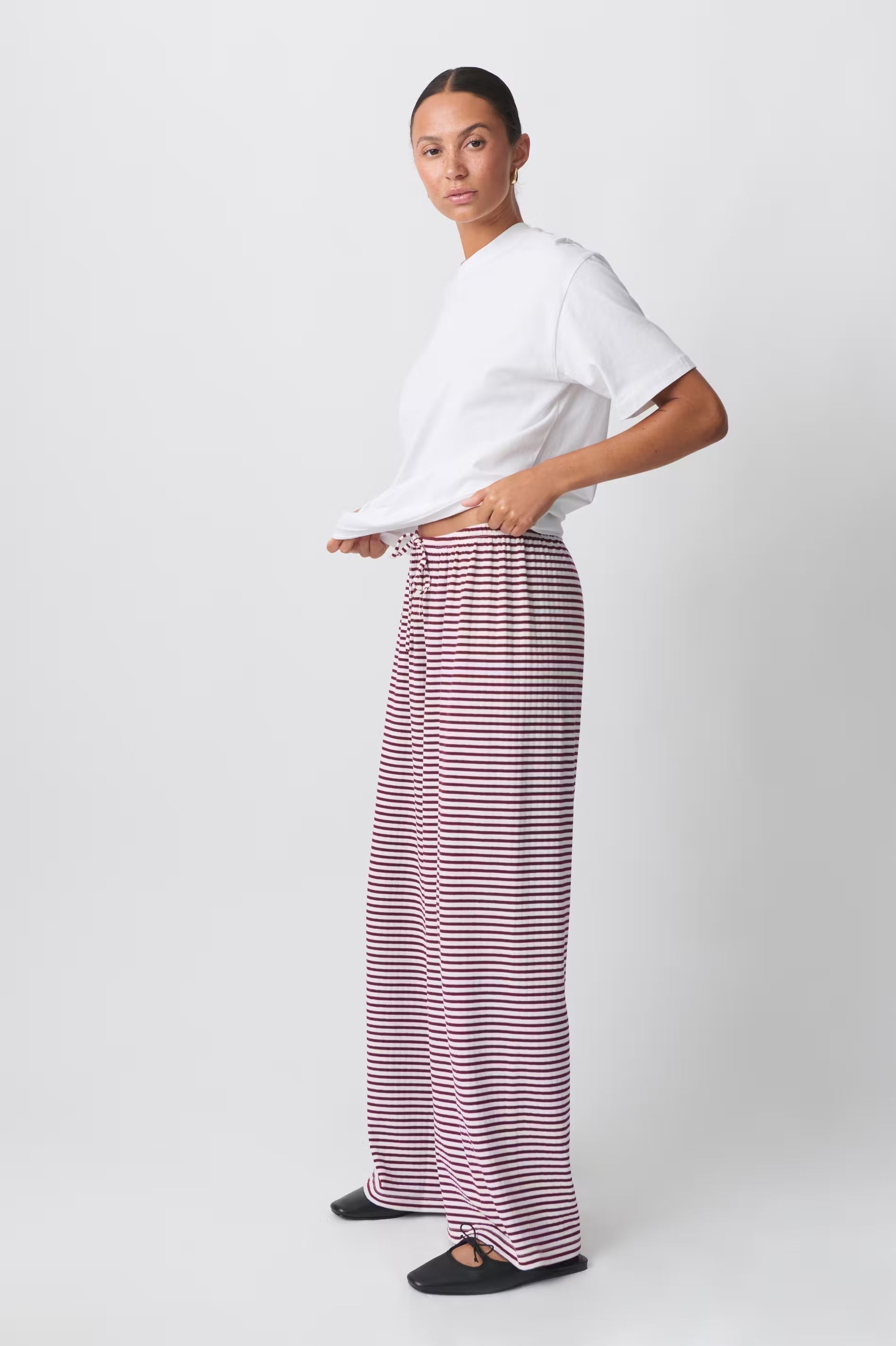 Florence - Women's Spring-Gestreifte Relaxed-Trousers
