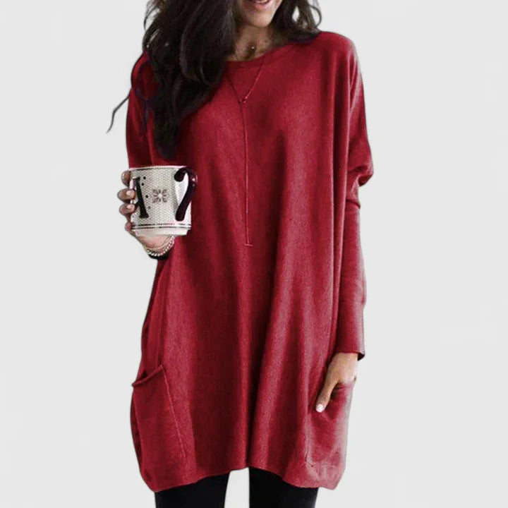 Emma - Women's Casual Tunic Dress with Long Sleeves
