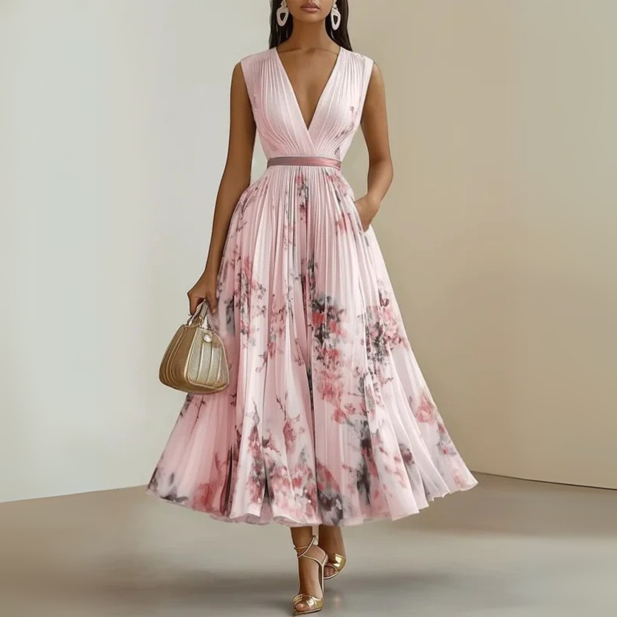 Alice - Women's Flowing Sleeveless Summer Maxi Dress