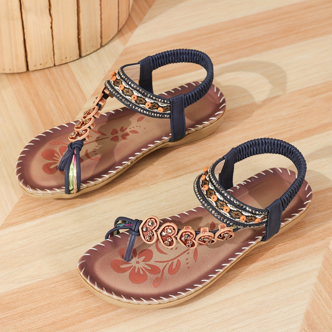 Caitlin - Women's Summer Floral Strap Flache Casual Shoes