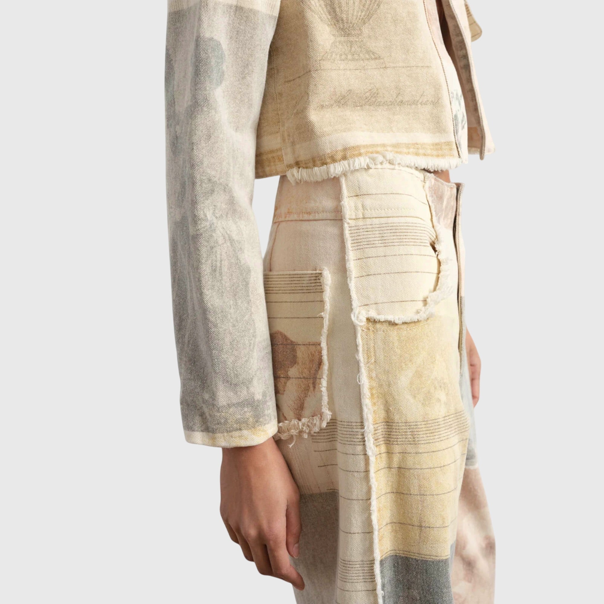Irene - Women's Vintage-Jeans with High Waist and Print