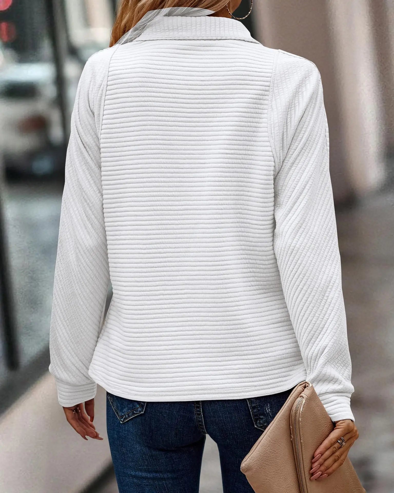 Brenda - Women's Sweater with Halb-Zip for Spring