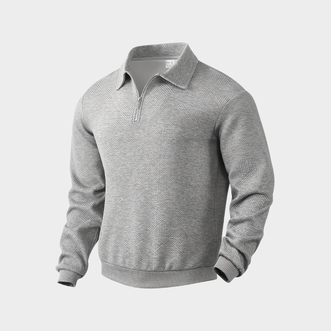 Oliver - Men's Sweater with halbem Zip Freizeitshirt