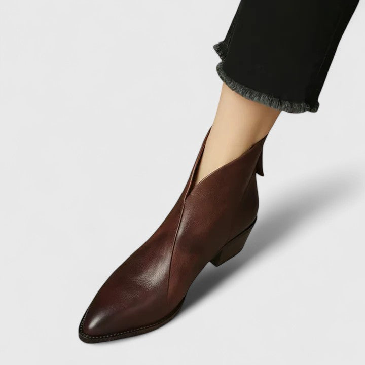 Michelle - Elegant Ankle Boots with Block Heel