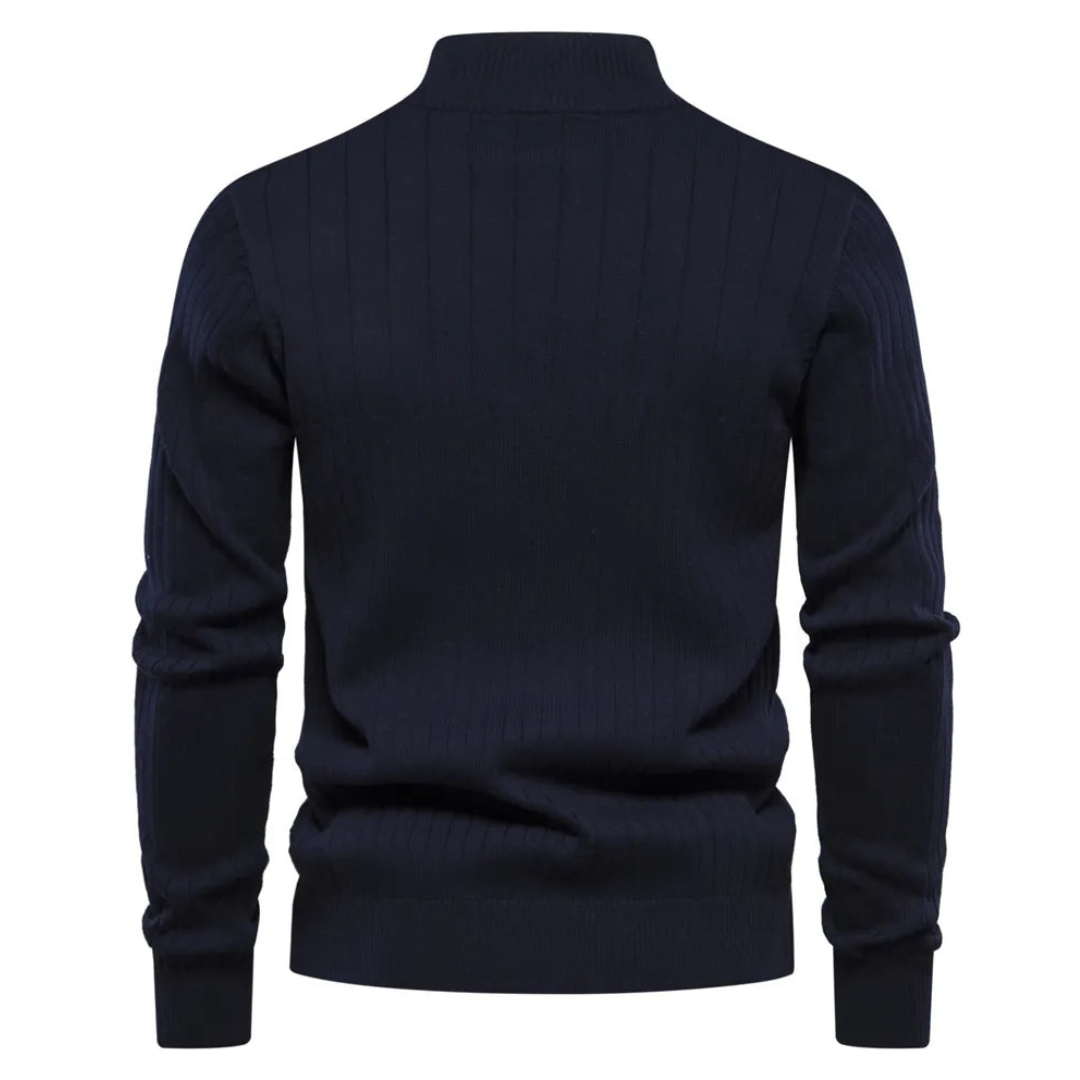William - Men's Spring Quarter-Zip Long Sleeve Sweater