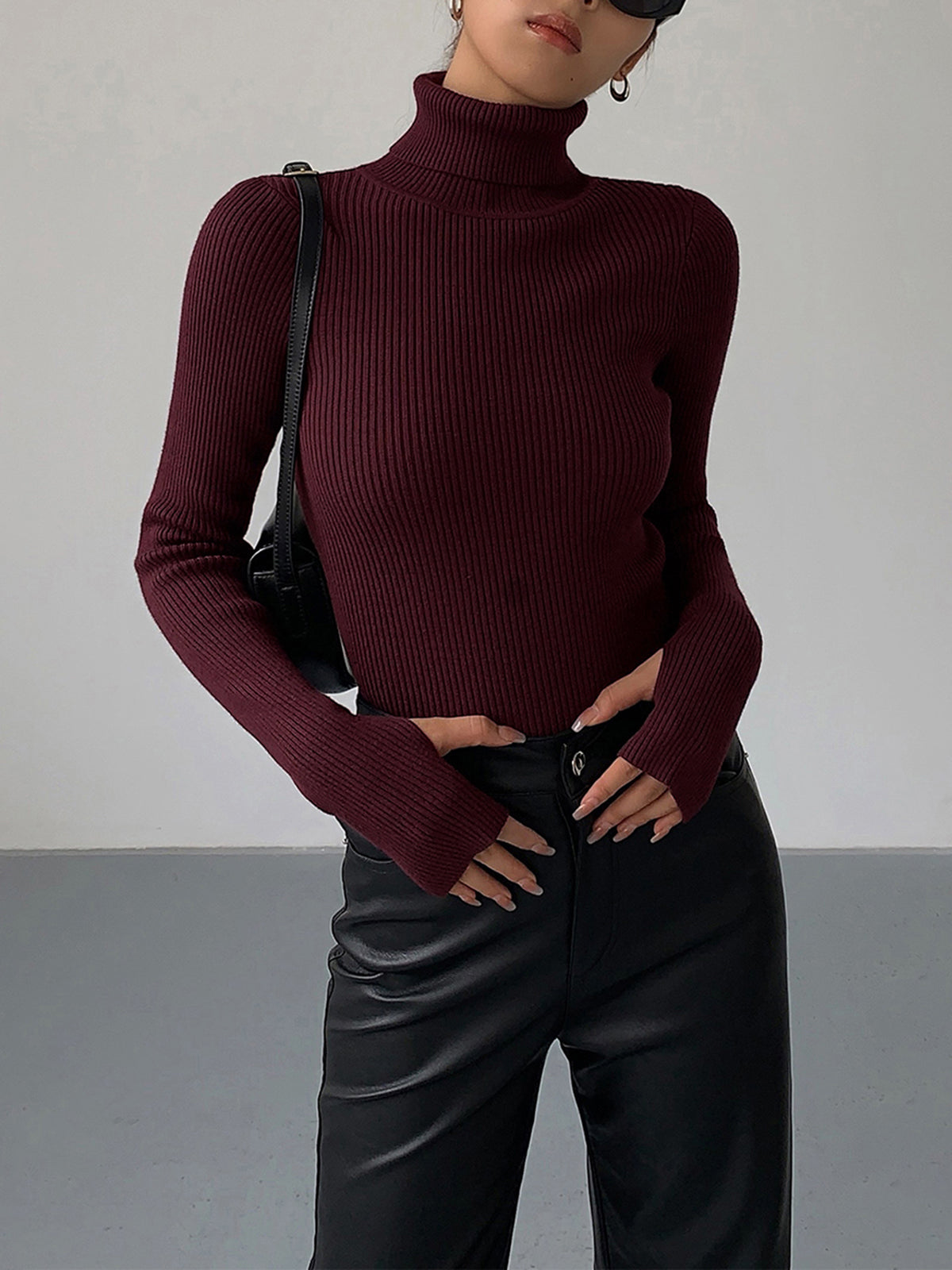 Katherine - Women's Spring Stylish Ribbed Turtleneck Sweater