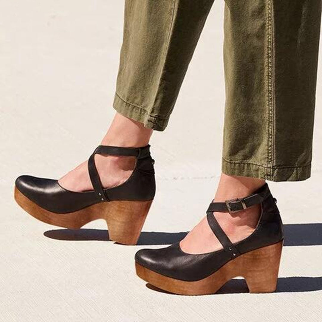 Joanna - Women's Elegant Geschlossene Zehen Wedge High Heels