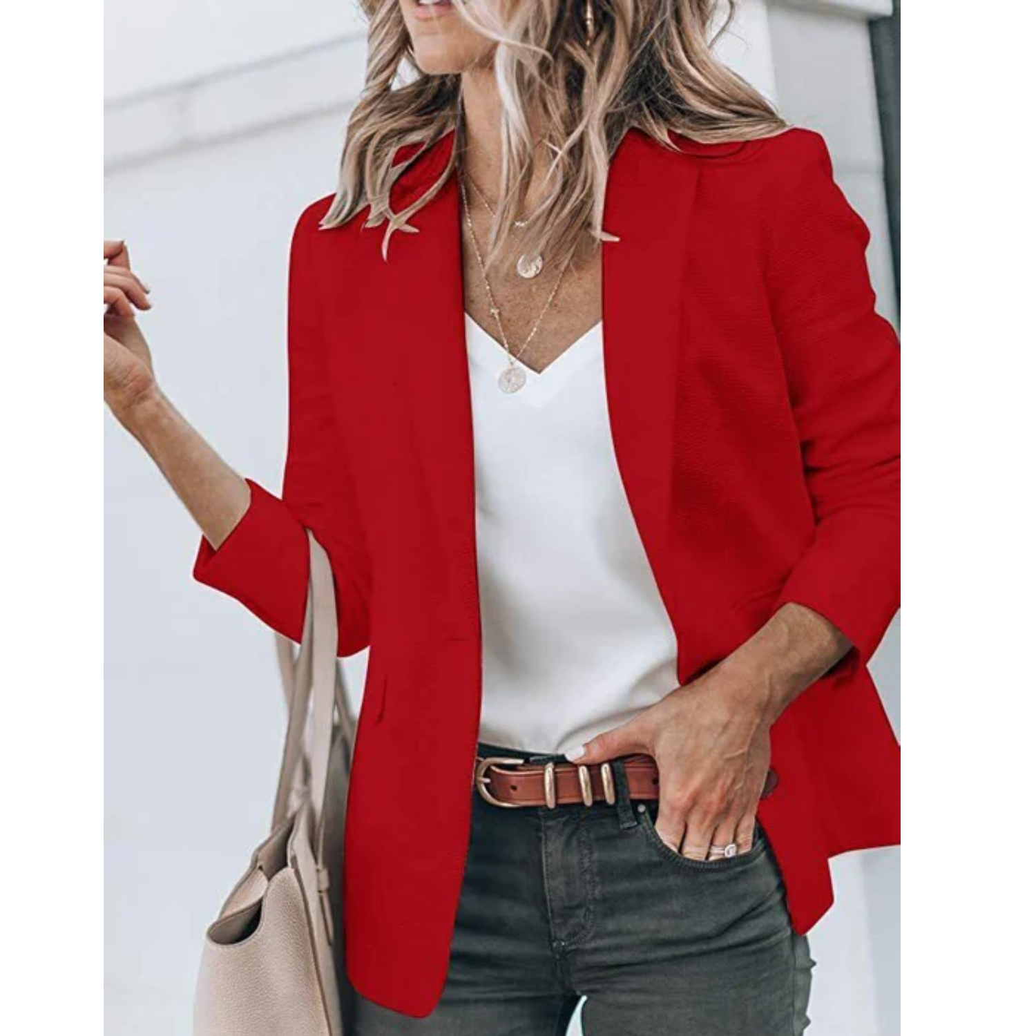 Reese - Women's Casual-Office Blazer with offenem Cut