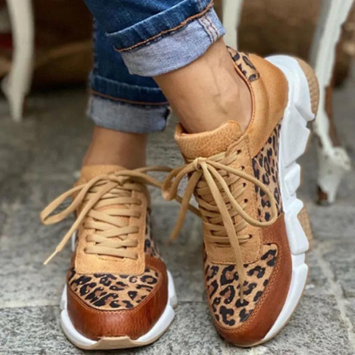 Rosie - Women's Modische Chunky-Print-Sneaker