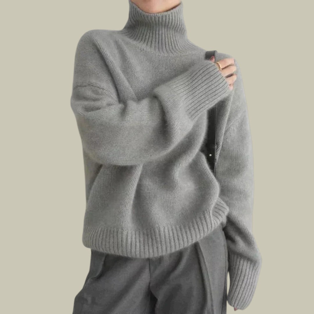 Gillian - Women's Turtleneck Sweater aus Merinowolle
