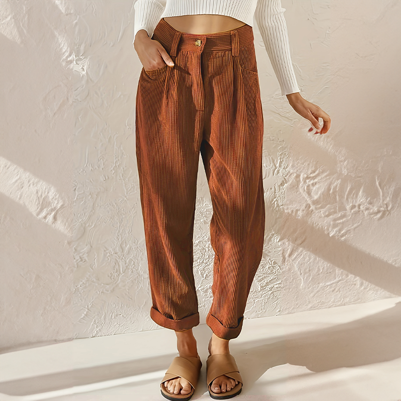 Valerie - Women's High Waist Wide Leg Trousers