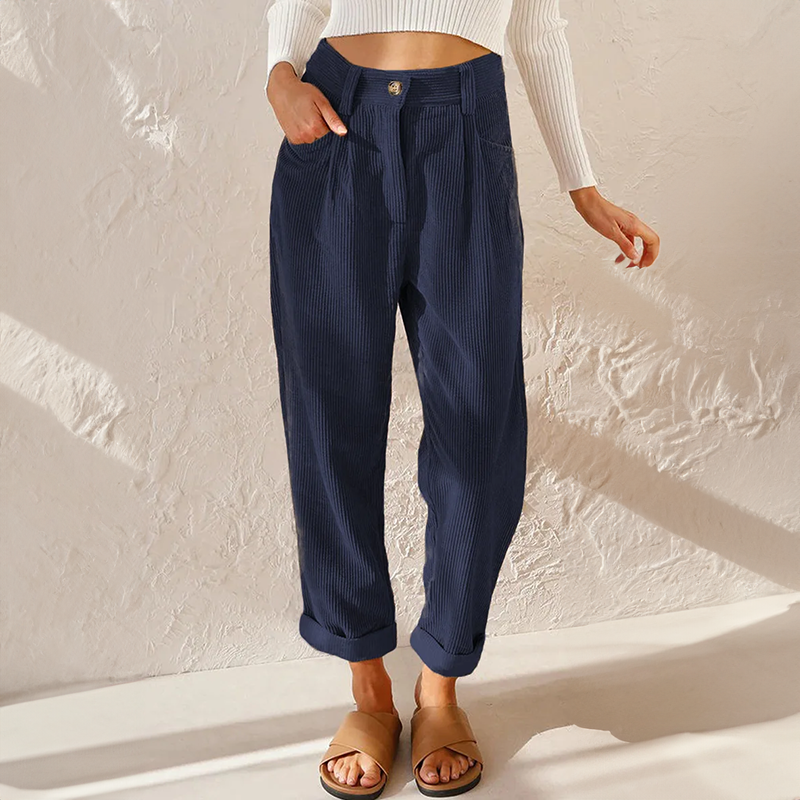 Valerie - Women's High Waist Wide Leg Trousers