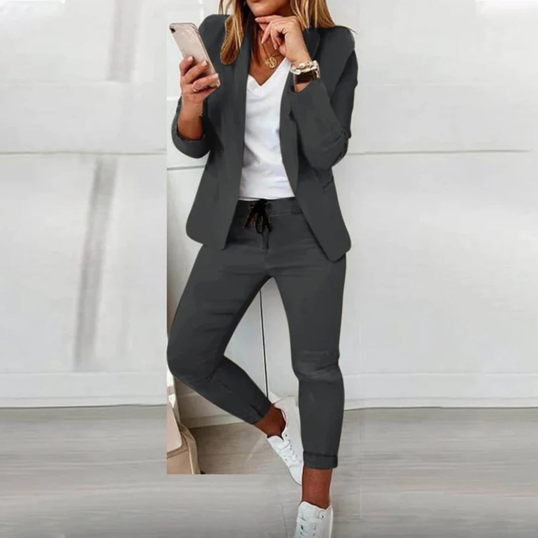 Tina - Women's Casual Blazer and Jogger Set