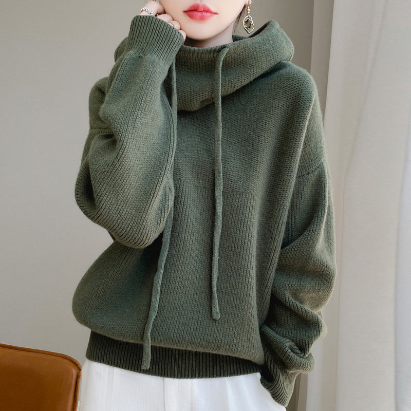 Molly - Women's Cosy Oversize Knit Sweater with Drawstring