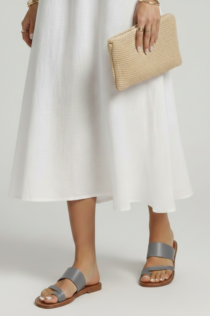 Caitlin - Women's Slip-On-Sandals with Schnallenriemen