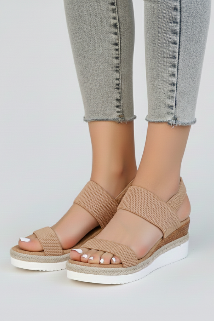 Lauren - Women's Sandals with elevated Sole and Stretch-Fit