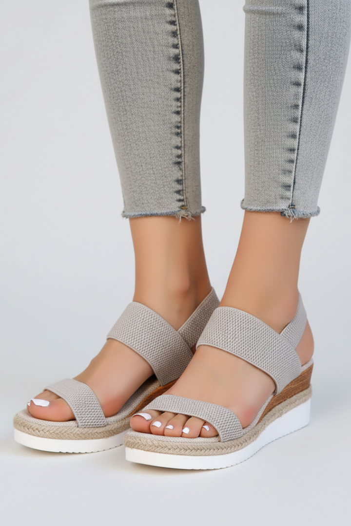 Lauren - Women's Sandals with elevated Sole and Stretch-Fit