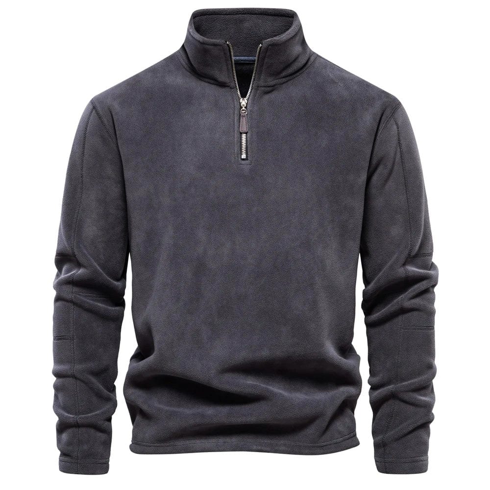 George - Men's Klassisches Sweatshirt with Quarter Zip at Collar