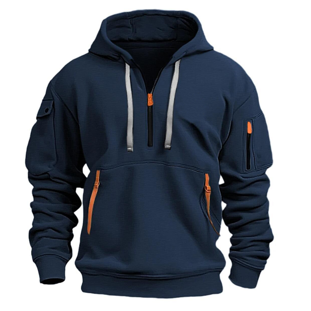 Isaac - Men's Casual Hoodie with Zip Pockets