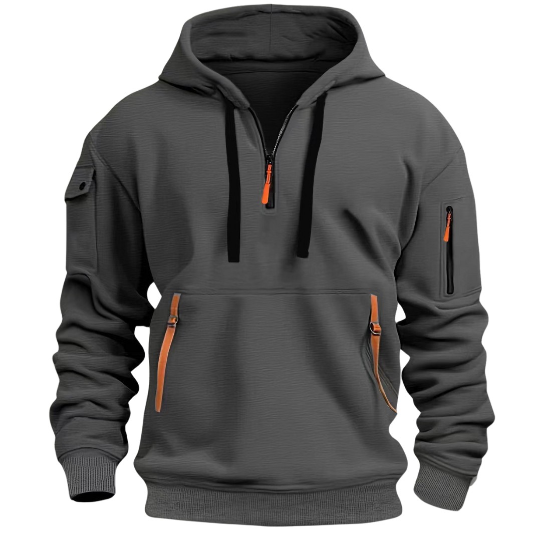 Isaac - Men's Casual Hoodie with Zip Pockets