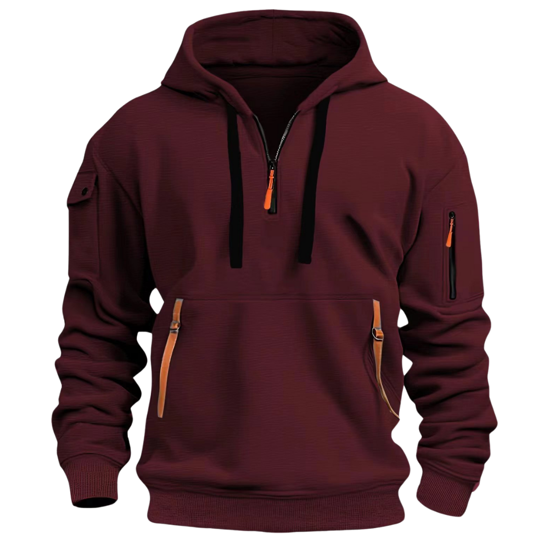 Isaac - Men's Casual Hoodie with Zip Pockets