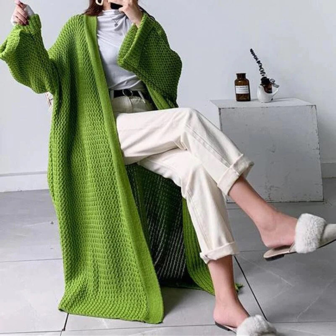 Clara - Women's Long Cardigan with open Front