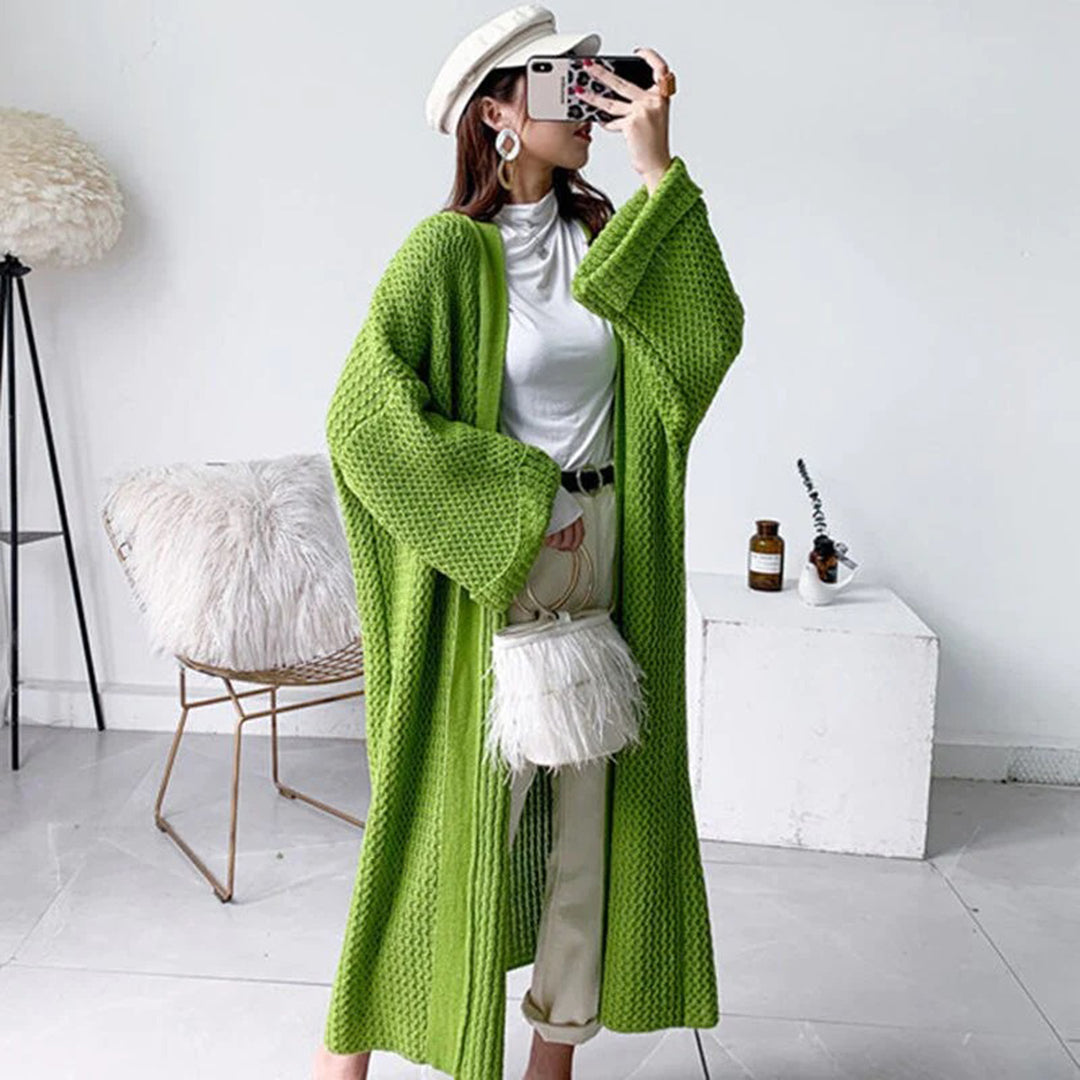 Clara - Women's Long Cardigan with open Front