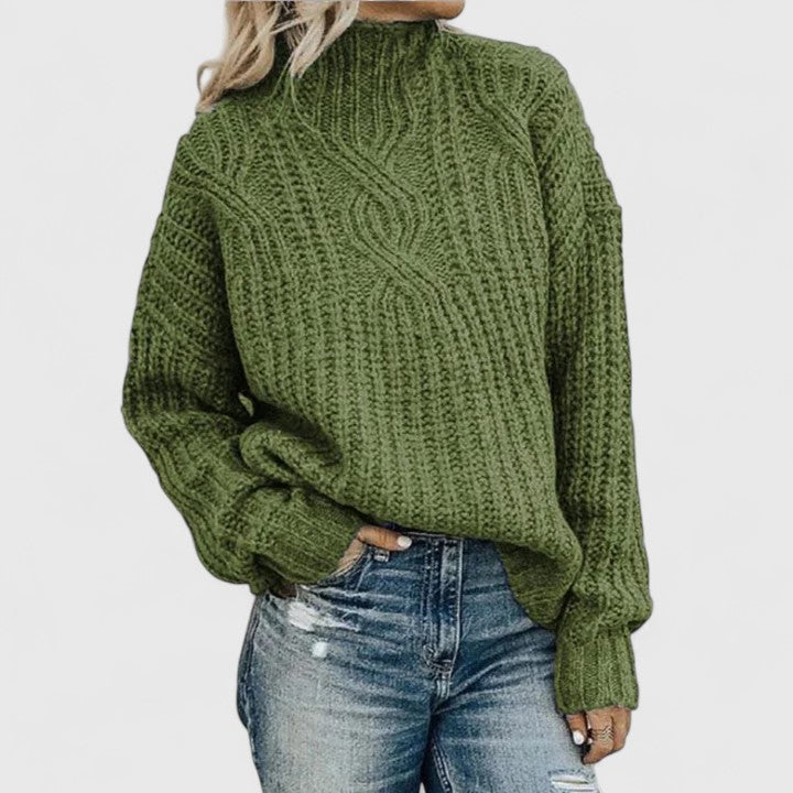 Isla - Women's Ribbed Spring Sweater with langen Sleeves