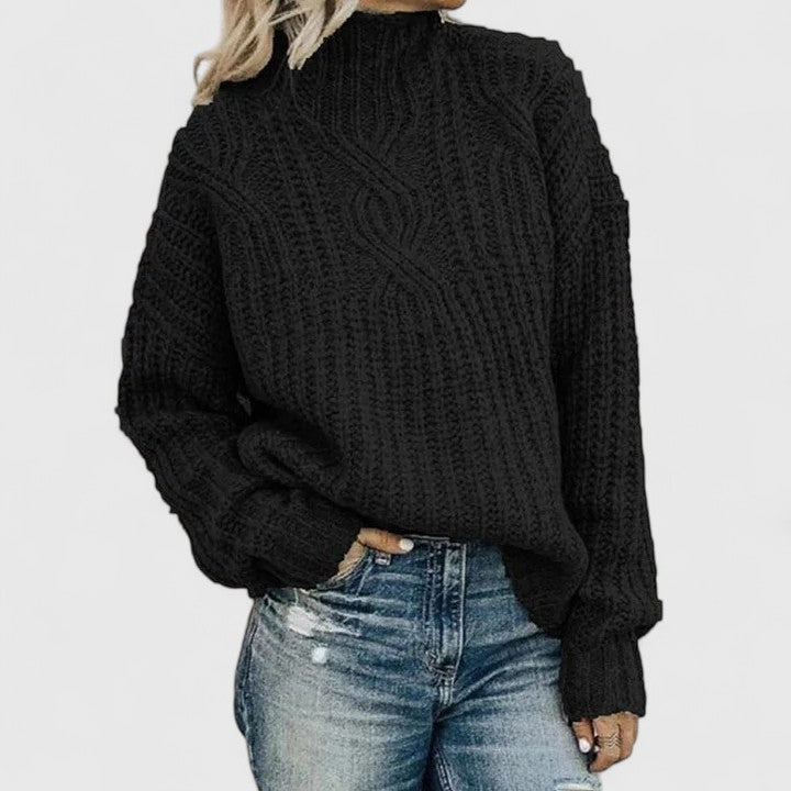 Isla - Women's Ribbed Spring Sweater with langen Sleeves