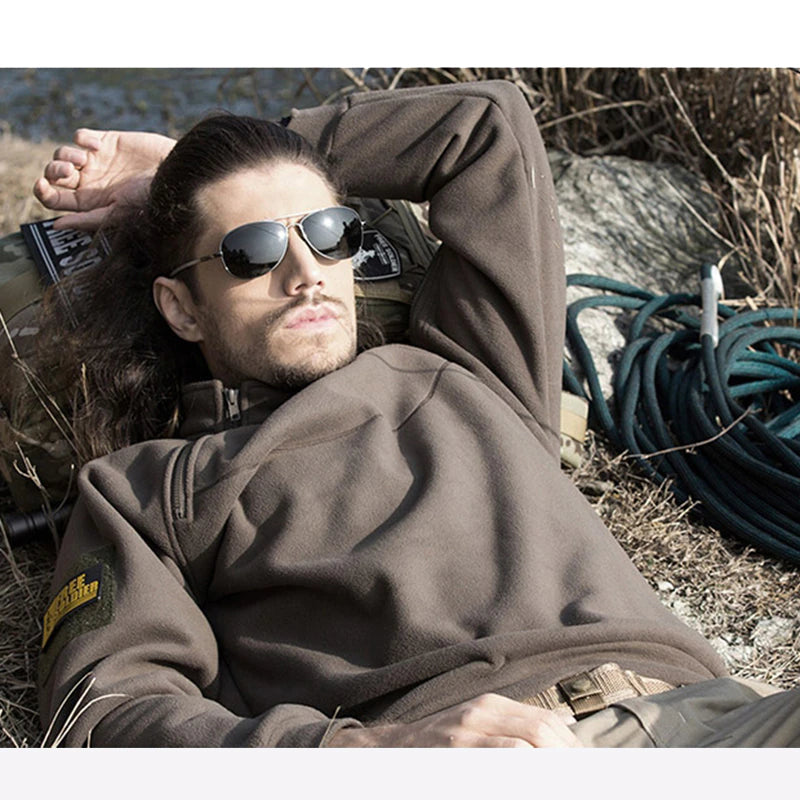 Ethan - Men's Spring Quarter-Zip Sweater with Stehkragen