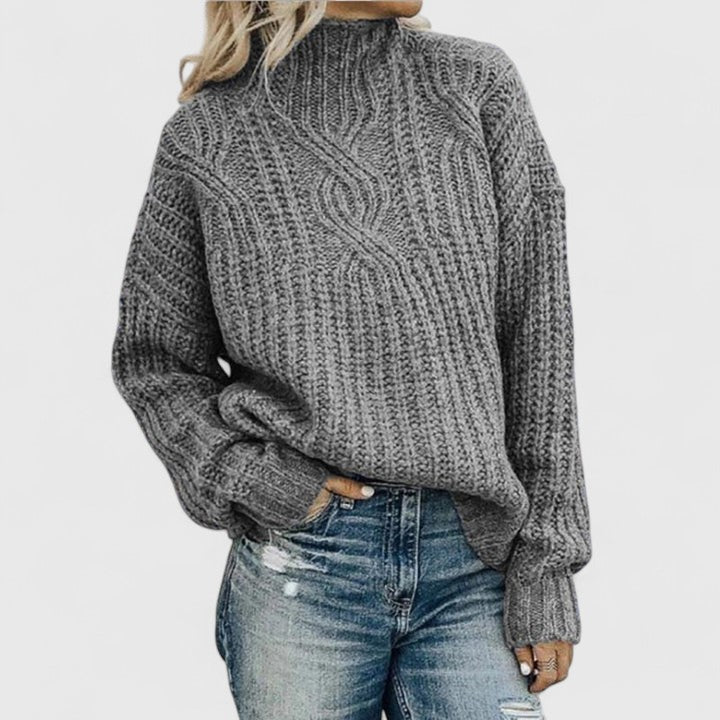 Isla - Women's Ribbed Spring Sweater with langen Sleeves