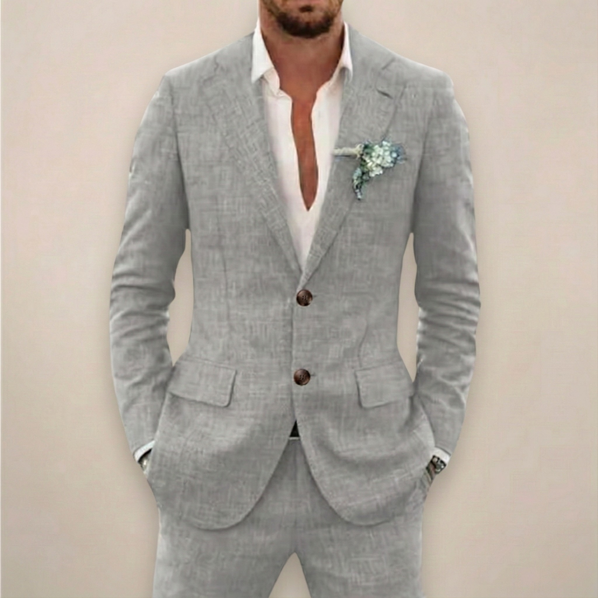 Rory - Men's Two-Piece Single-Breasted Suit-Set