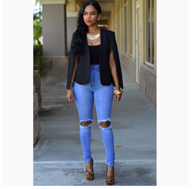 Rebecca - Women's Blazer with langen Sleeves and offenem Cut