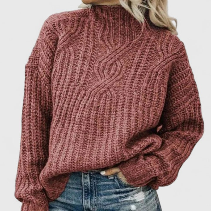 Isla - Women's Ribbed Spring Sweater with langen Sleeves