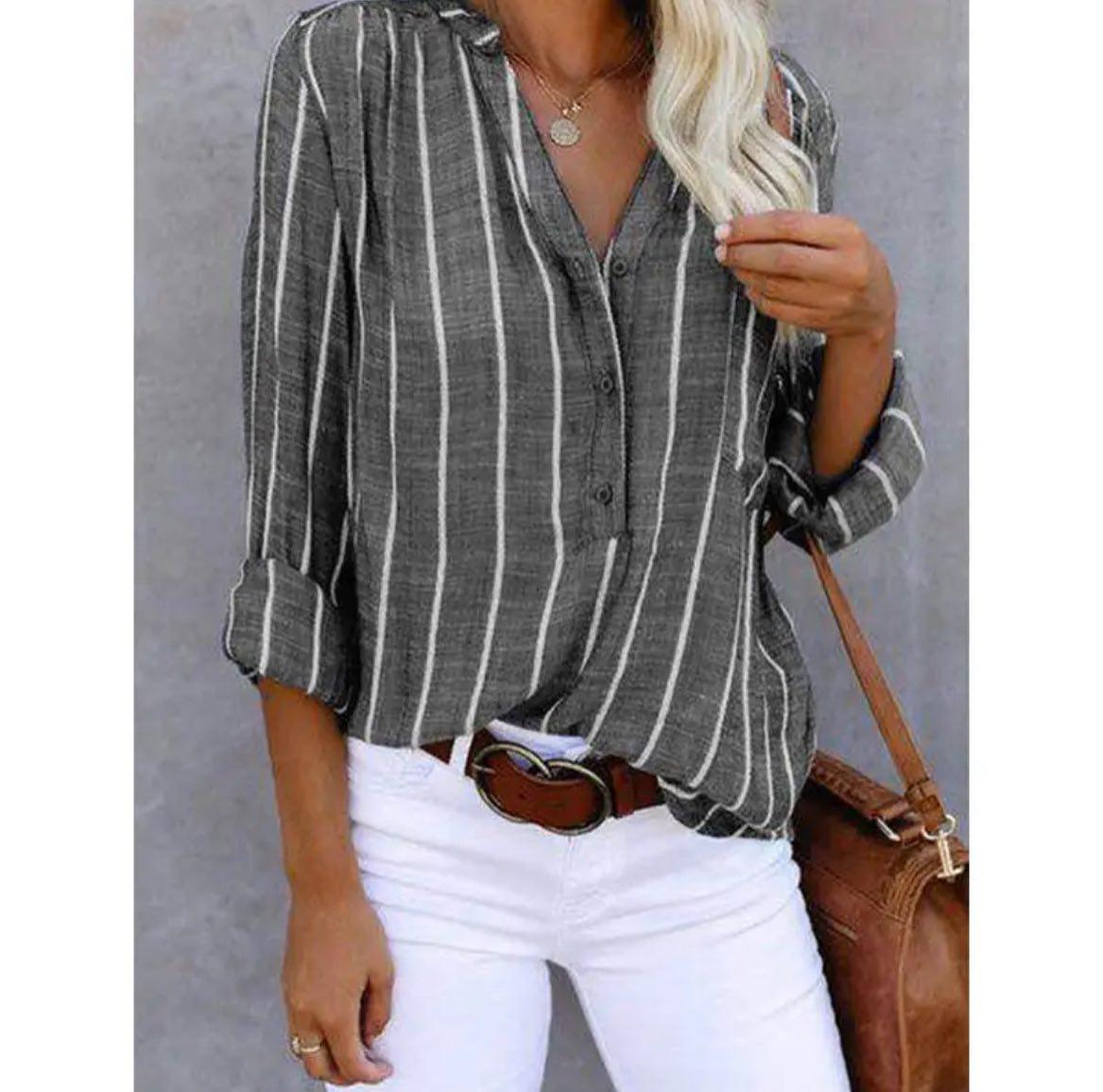 Tracey - Women's Summer Gestreifte Casual Blouse