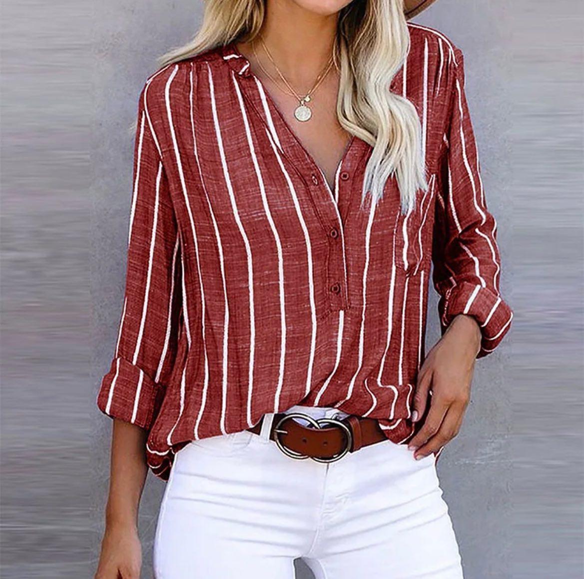 Tracey - Women's Summer Gestreifte Casual Blouse
