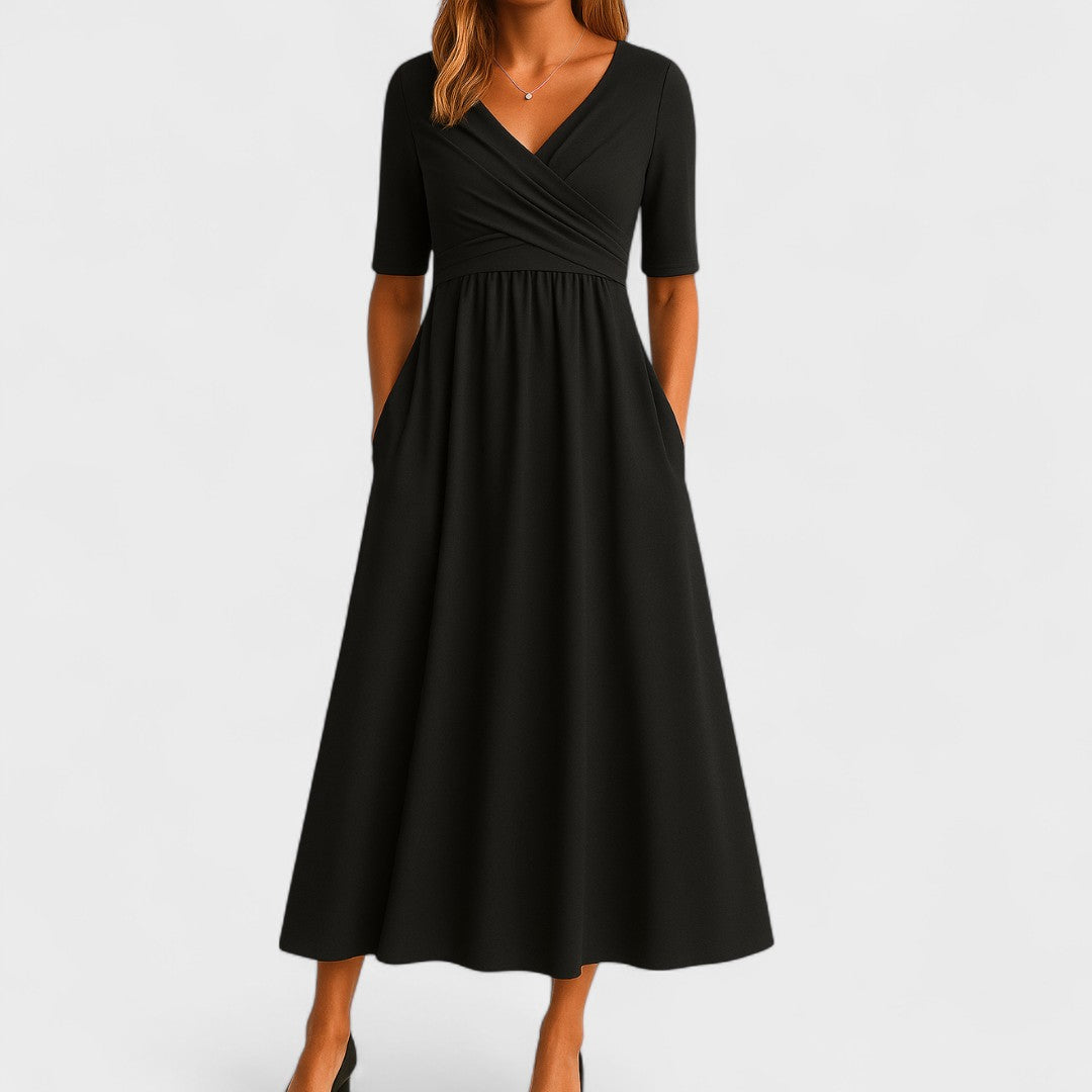 Jessica - Women's Dress in Wickelstil with V-Neck