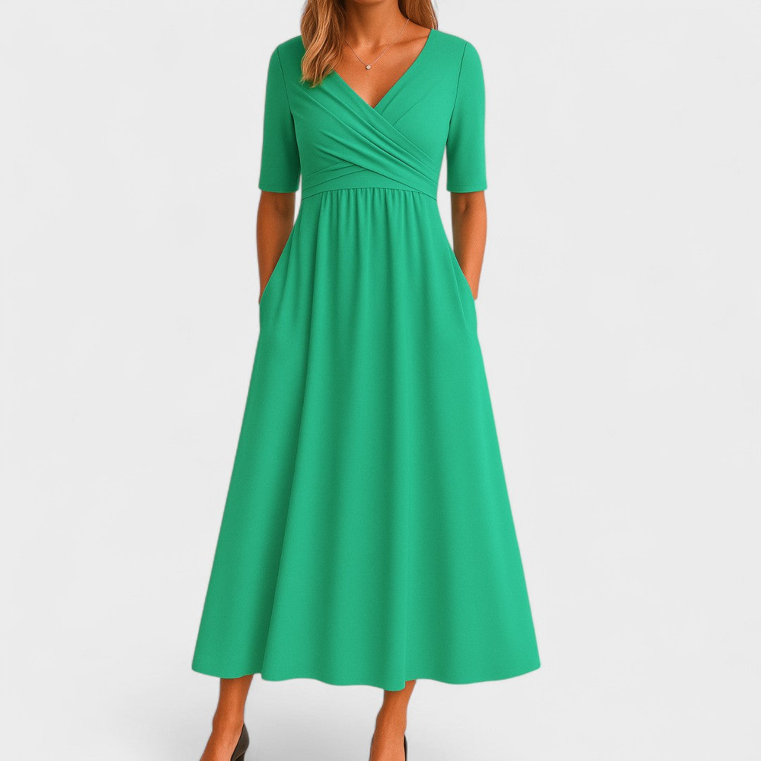 Jessica - Women's Dress in Wickelstil with V-Neck