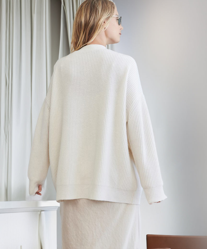 Natalie - Women's Oversized Cardigan with Buttons